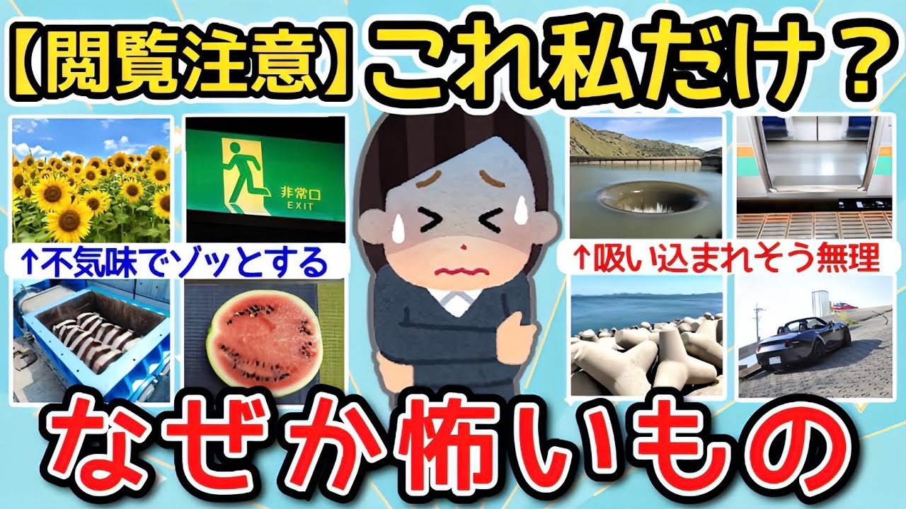 【有益】閲覧注意⚠️これって私だけ！？なぜか怖いもの【ガルちゃんまとめ】