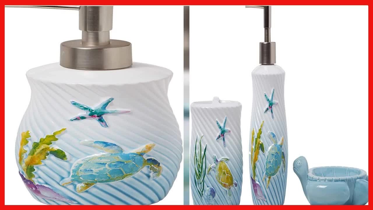 Transform Your Bathroom with the Watercolor Ocean Lotion Dispenser