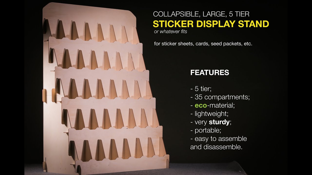 5 tier Sticker Display Stand Assembly Tutorial