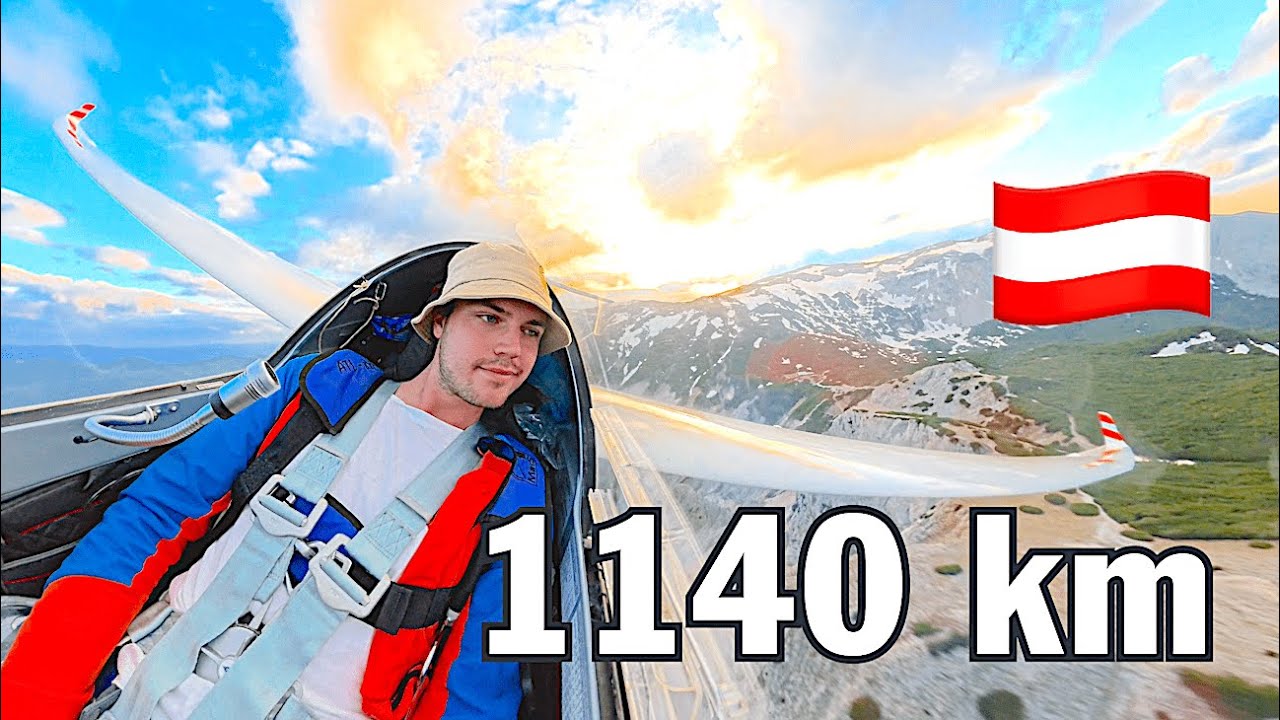 My first 1000km flight in a glider - south wind flying from east to west 🇦🇹