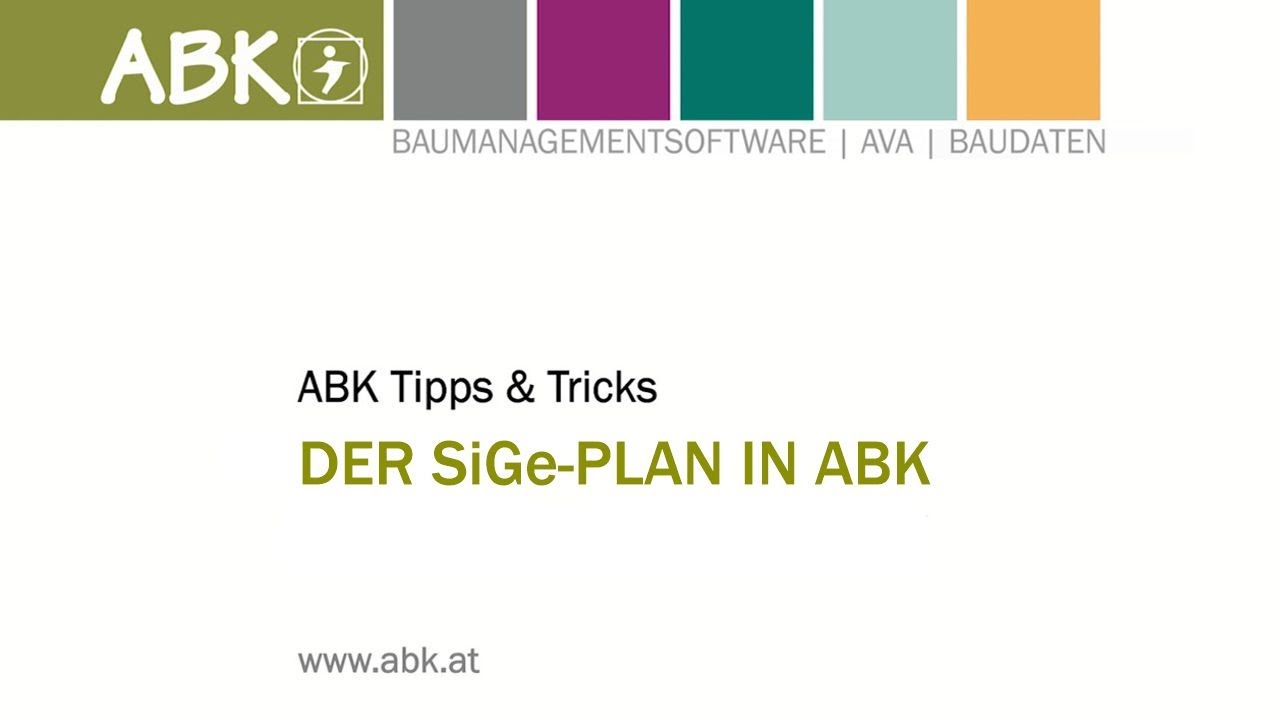 Tipps&Tricks: SiGe-Plan in ABK