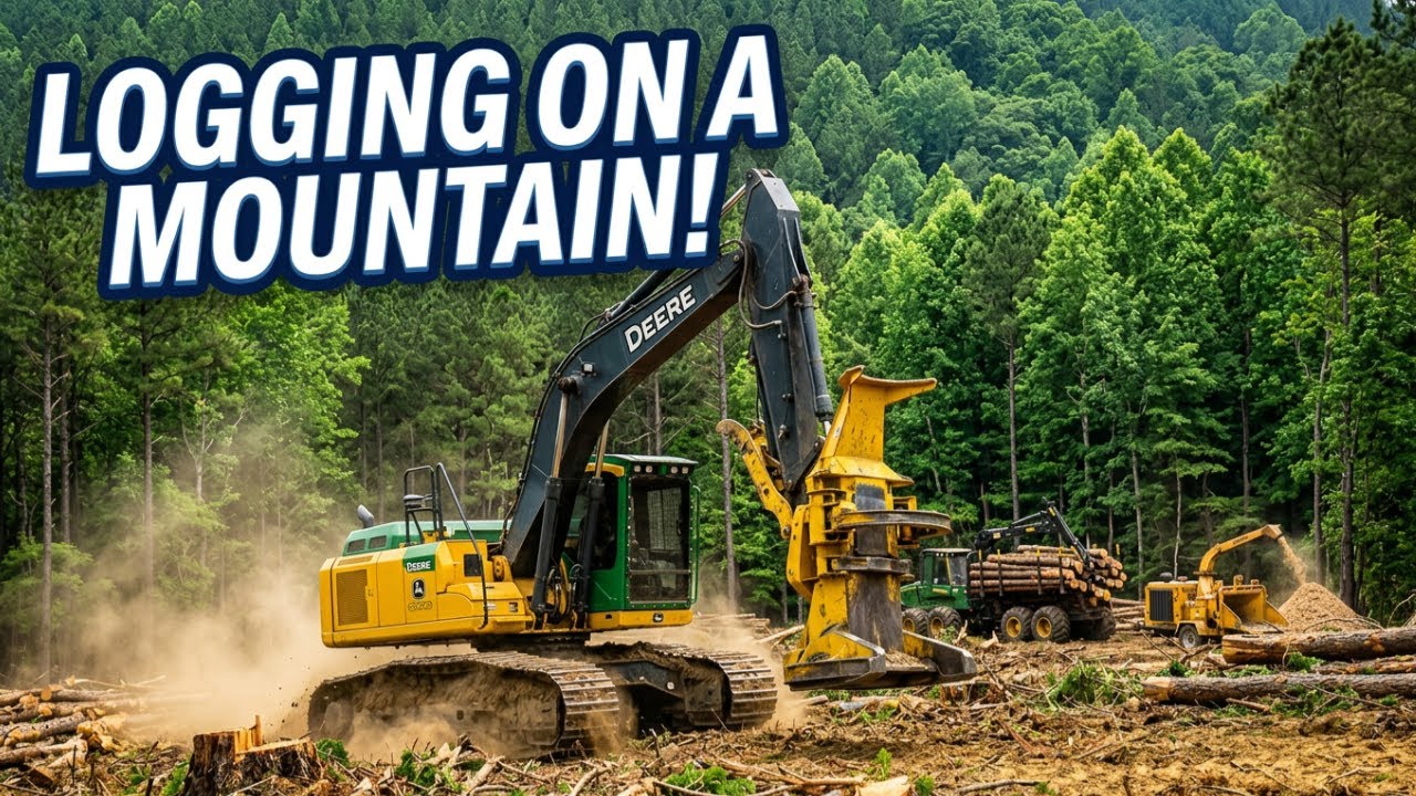 Logging on a Mountain!  #live #fs22