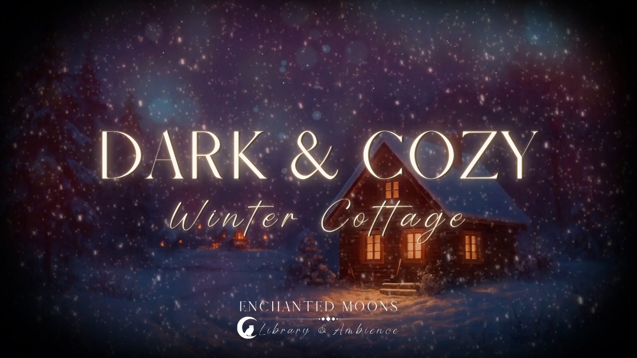 Dark & Cozy Winter Cottage | Sleep Inducing Ambience | Read & Relaxation | 1 hr Study Focus Session