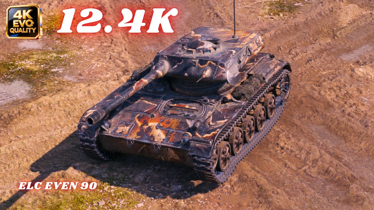 ELC EVEN 90  12.4K Spot + Damag World of Tanks #wot