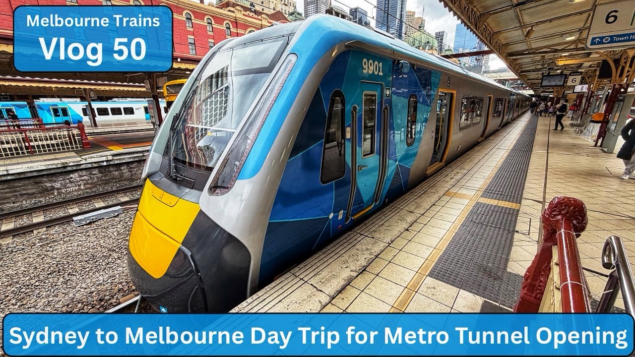 Видеоблог Melbourne Trains Vlog 50: однодневная поездка из Сиднея в Мельбурн на открытие тоннеля ...