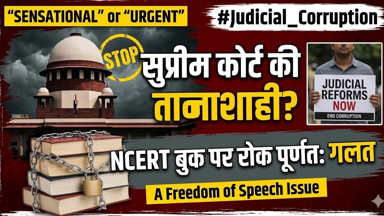 CJI_सुप्रिम कोर्ट की तानाशाही NCERT की Judicial_Corruption Book पर रोक गलत: Educational Analysis 