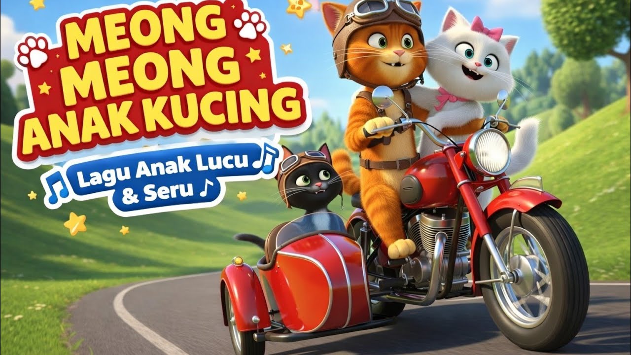 Meong Meong Anak Kucing | Lagu Anak Lucu & Seru 🎶