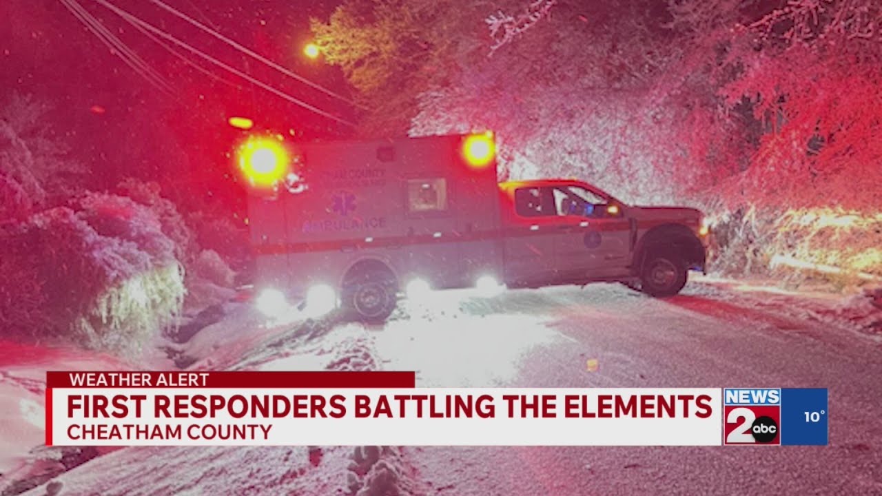 First responders battling the elements