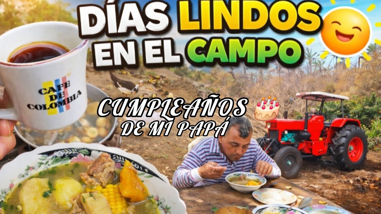 Entre el campo y familia agradezco a Dios por nuevo año de vida para mi papá 