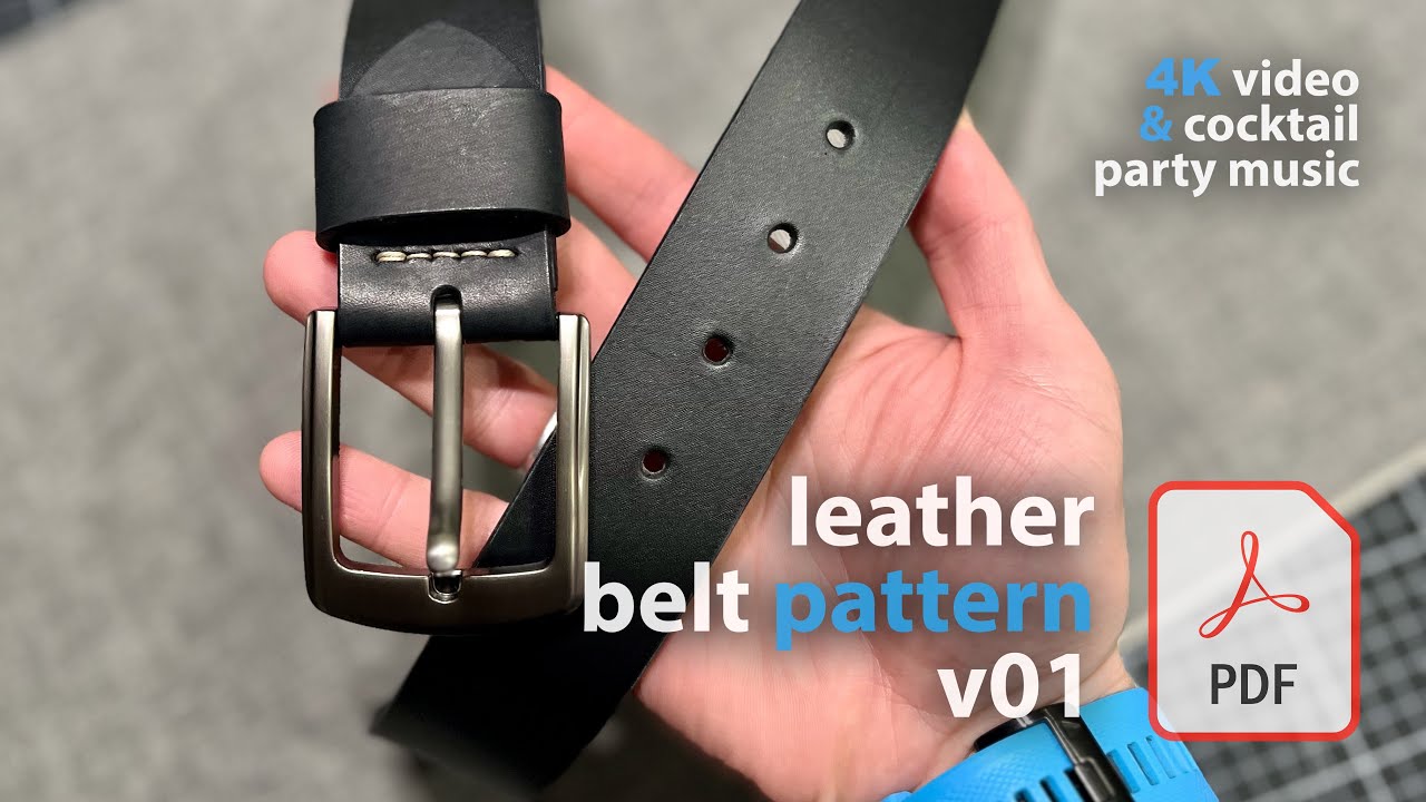 Free Leather Belt Pattern v01 | PDF Template and Step-By-Step DIY Tutorial