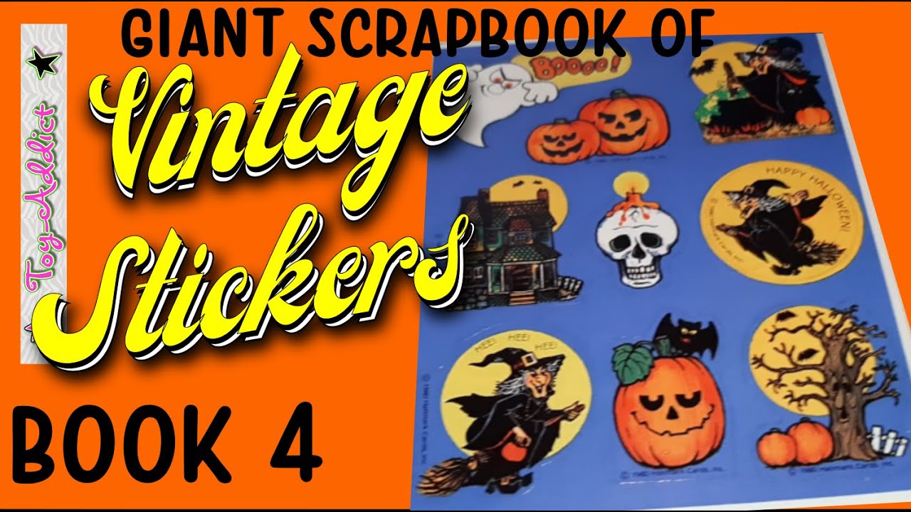 Giant Scrapbook of Vintage 70s & 80s Stickers #4 ~ HOLIDAYS ~ Halloween, Christmas, Sanrio & MORE