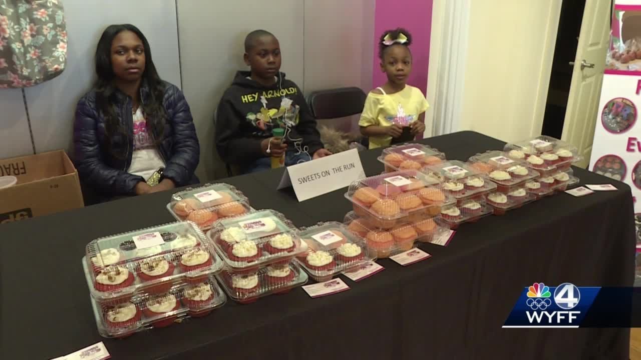 African-American business owners showcase their products for sale in a special pop-up shop