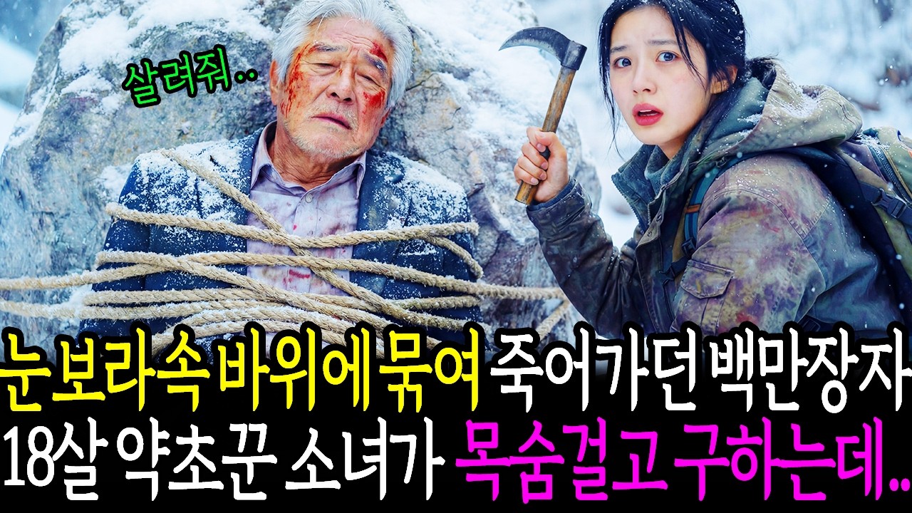눈보라속 바위에 묶여 죽어가던 백만장자 18살 약초꾼 소녀가 목숨걸고 구하는데..ㅣ노후사연ㅣ감동사연ㅣ사연라디오ㅣ오디오북ㅣ