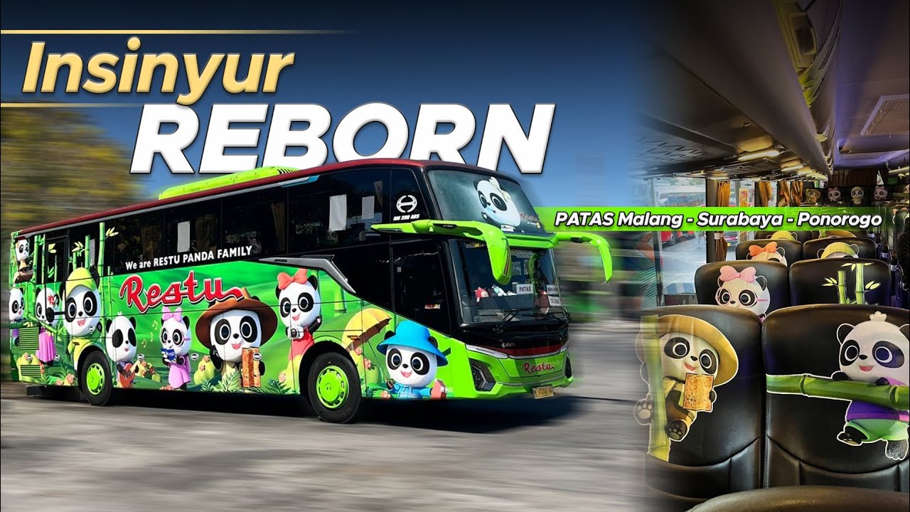 BUS INI IMUT BANGET 😍 [ Restu Panda Patas Surabaya - Ponorogo ] Jetbus 5 Insinyur reborn