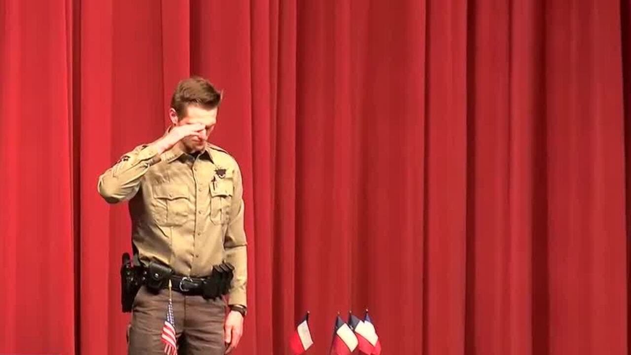 Law enforcement officers assemble in Marshall for annual memorial service