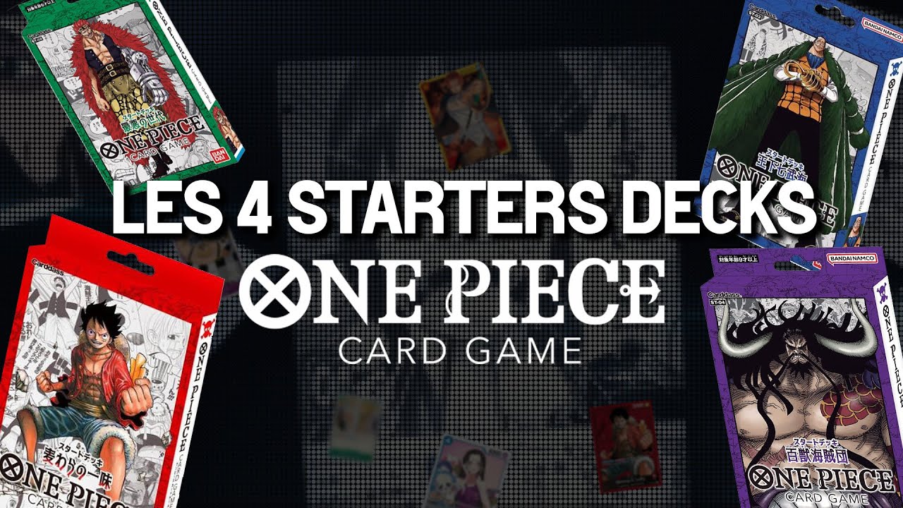 LES 4 STARTERS DECKS : Luffy, Kid, Crocodile et Kaido | ONE PIECE CARD GAME