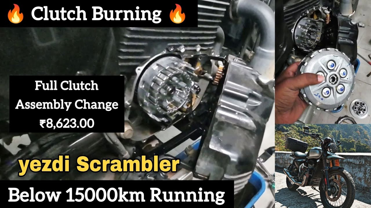 Clutch Burning 🔥 | Full Clutch Assembly Set Change 👿 | Cost ₹8,623.00 | yezdi Scrambler | Tamil