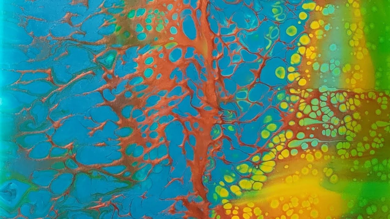 (249) ACRYLIC POURING - SWIPE Technique with Ready Mixed Pouring Paints