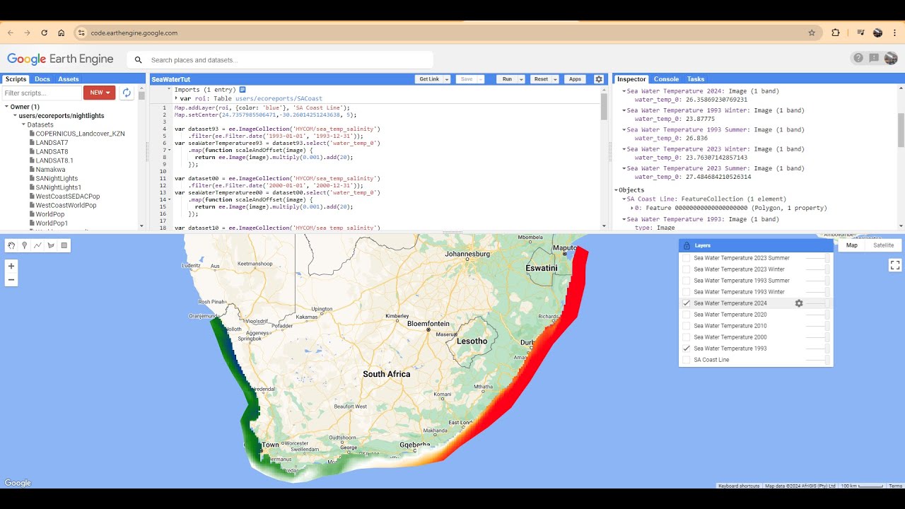 Google Earth Engine Tut 170 | Assessing Oceans Temperature, Salinity and Velocity | View From Space