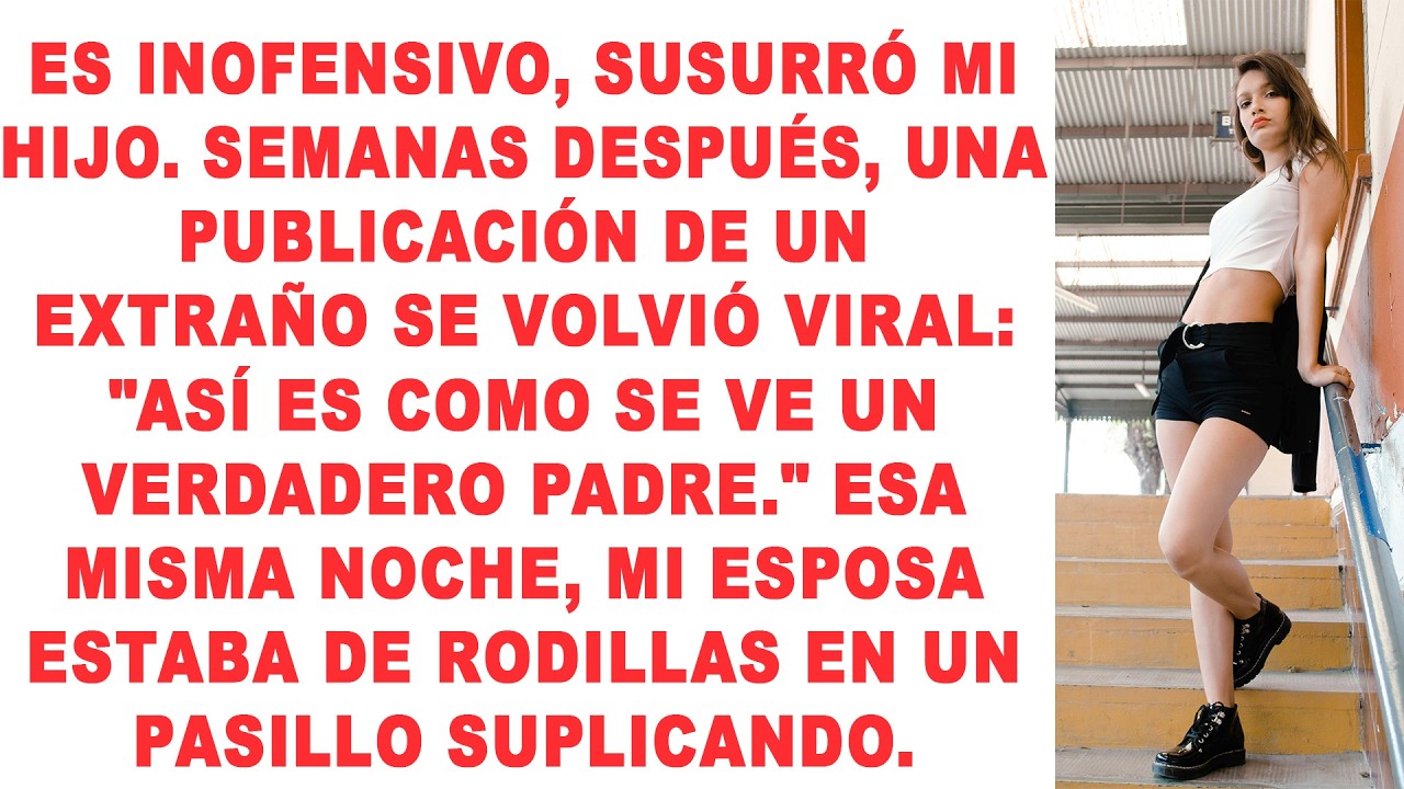 Es inofensivo, susurró mi hijo. Semanas después, una publicación de un extraño se volvió viral