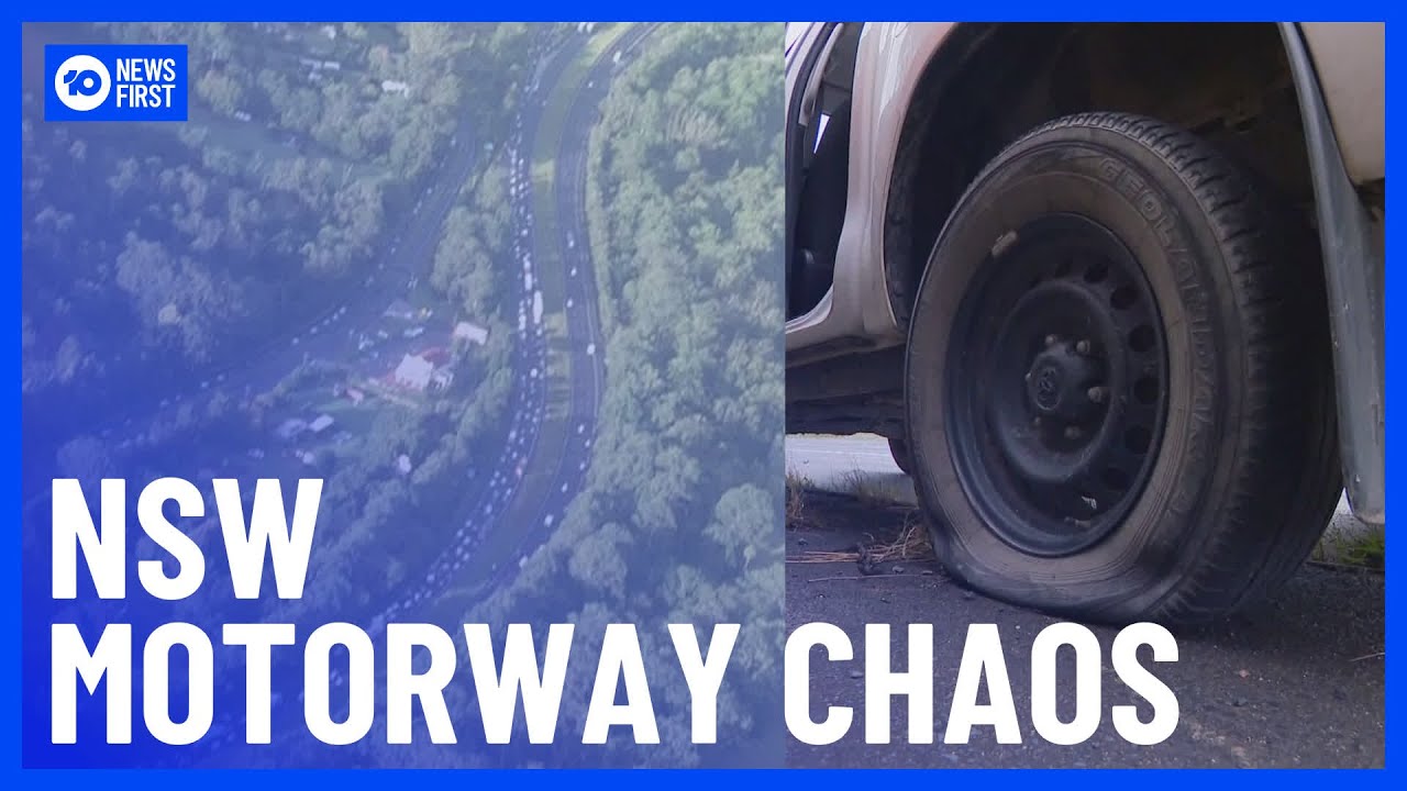 Hundreds Of Cars Damaged After Truck Spills Metal Shards on NSW Motorway | 10 News First