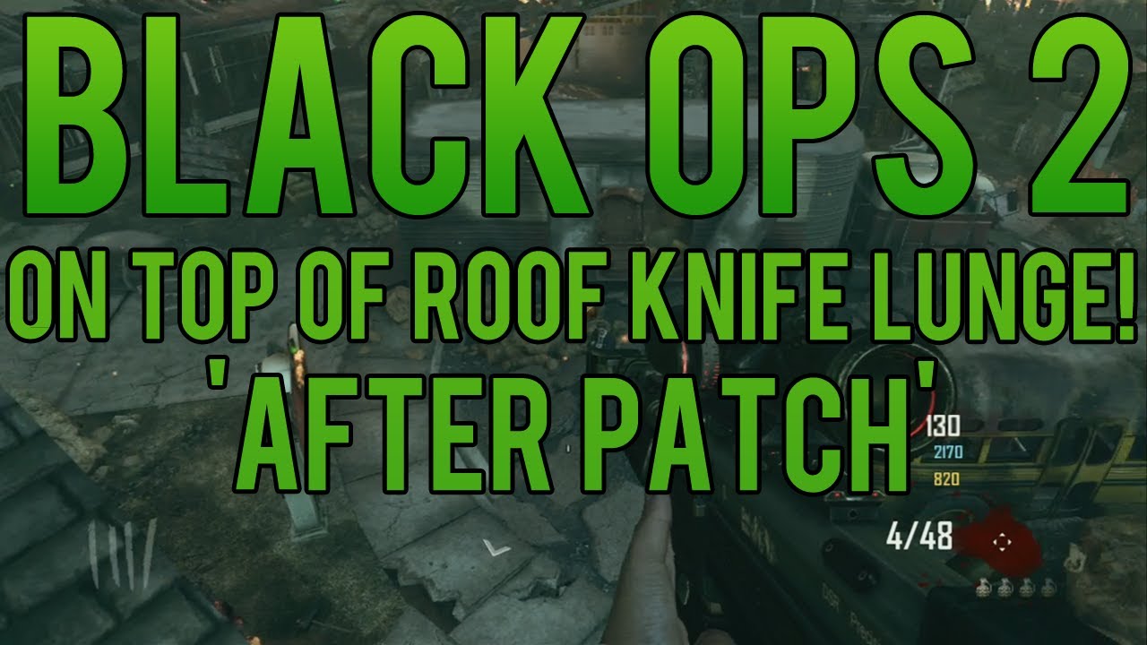Black Ops 2 Zombie Glitches: Nuketown Zombies - On Top Of Roof Knife Lunge! 'AFTER PATCH'