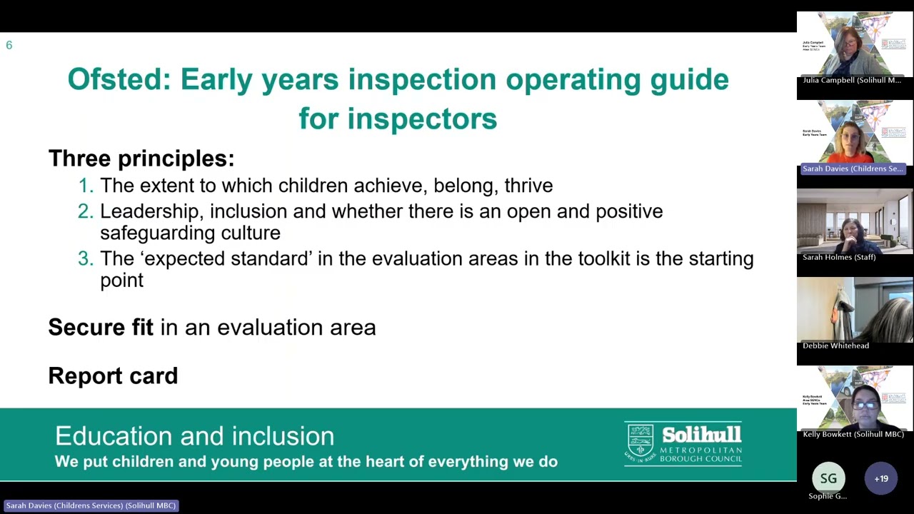 Area SENCO Briefing: New Early Years OFSTED Inspection Framework: Implications for SEND Provision