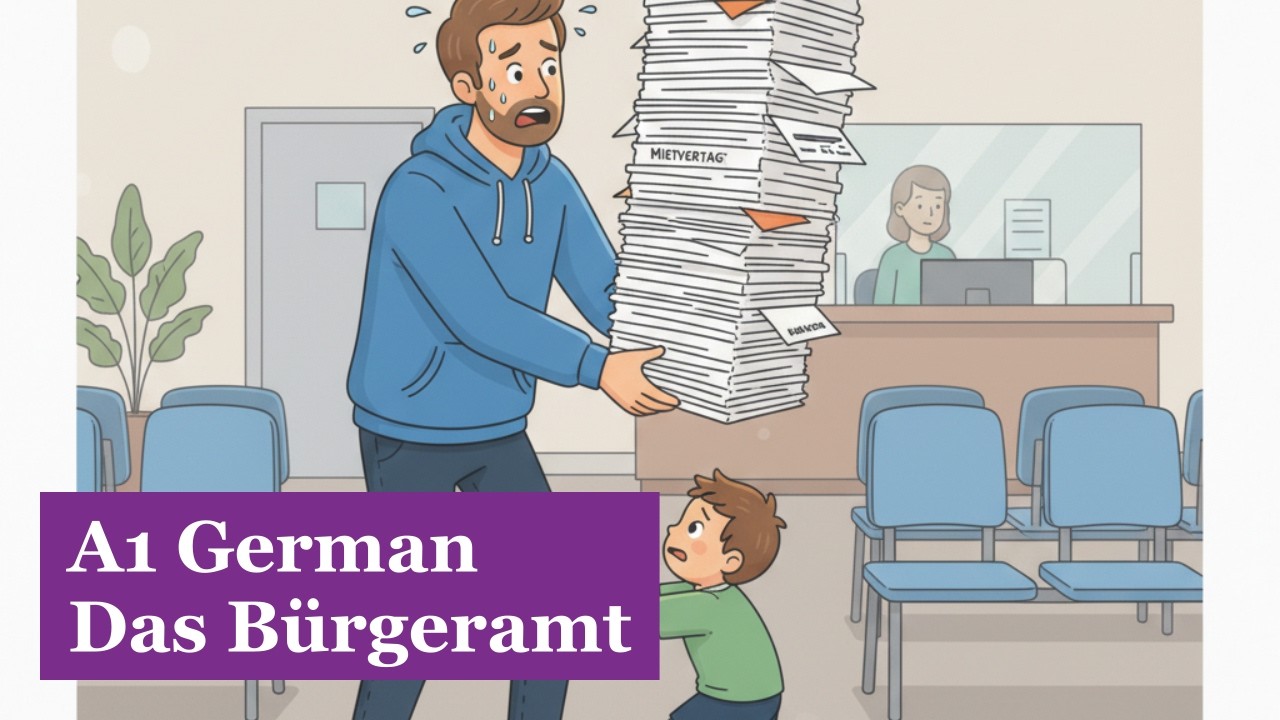 Learn A1 German Story - How to Survive the 