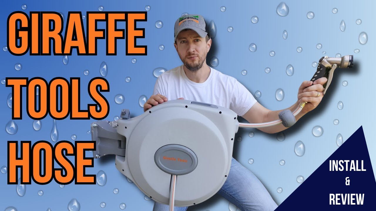 Giraffe Tools Retractable Garden Hose Reel :  Install & Review