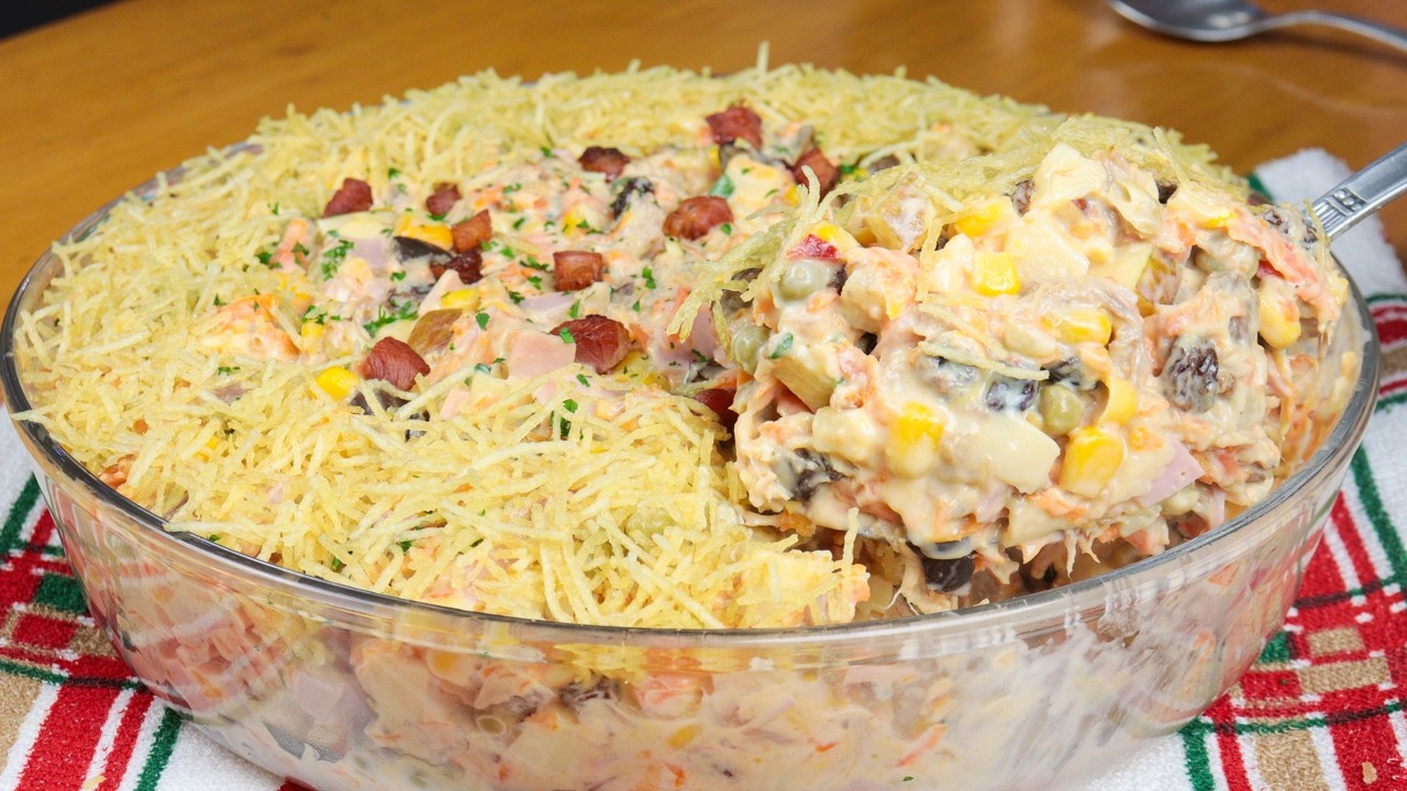 SALPICÃO DE PERNIL MUITO CREMOSO - COM UMA MISTURINHA ESPECIAL QUE SUBSTITUI A MAIONESE