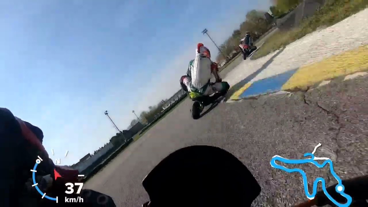 Minimoto BLATA al Codogno Circuit 2023 con crash