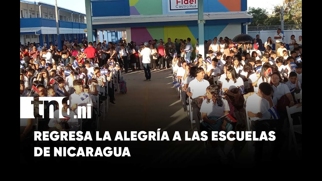 Miles de estudiantes regresan a clases en Nicaragua con alegría y entusiasmo