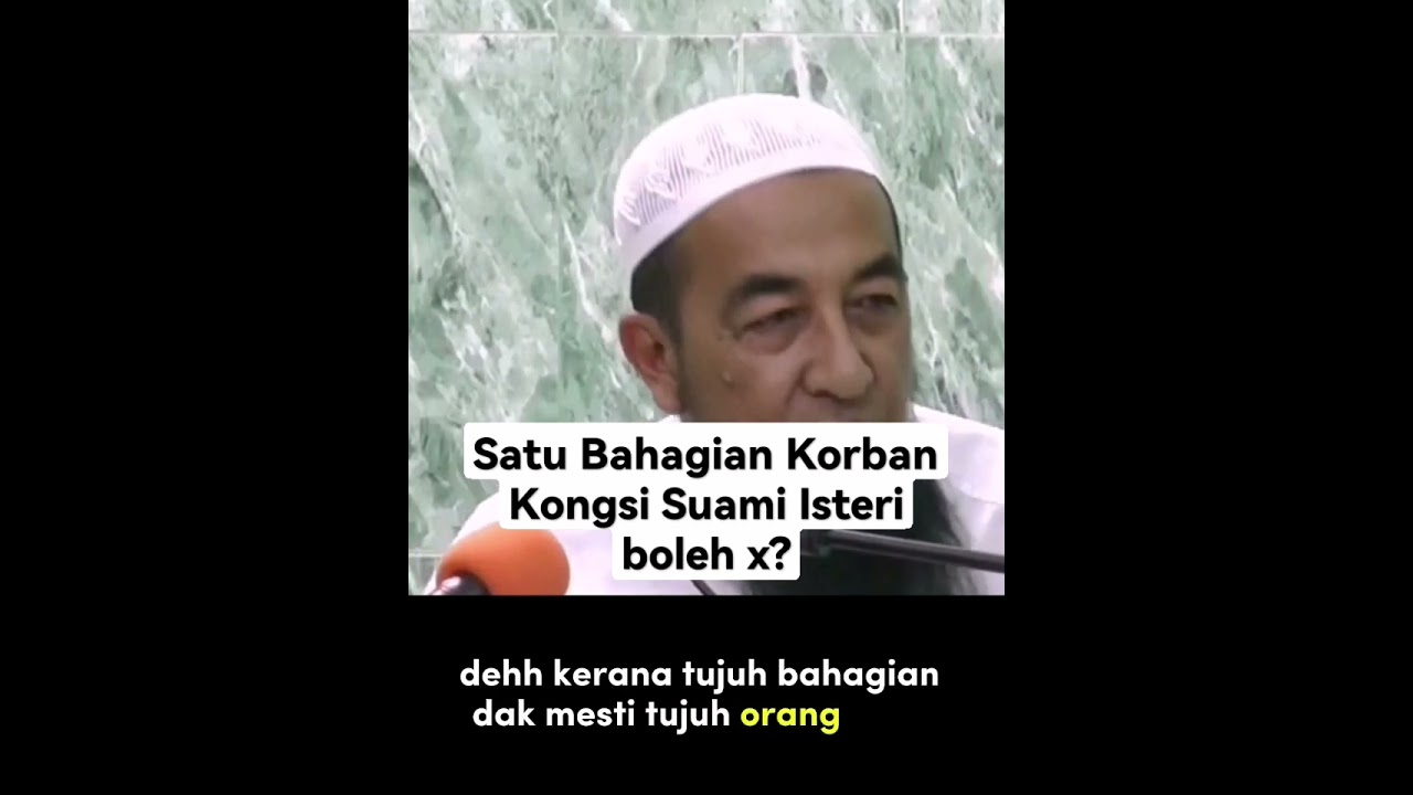 Satu Bahagian Korban Kongsi Suami Isteri? #tausiyyahugama #kalamRasulullahSAW #CguSaifulSamat