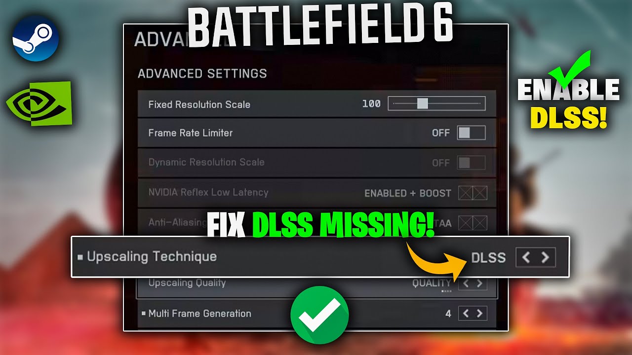Исправление проблемы с отсутствием или неотображением DLSS 4 в Battlefield 6 | Исправление пробле...