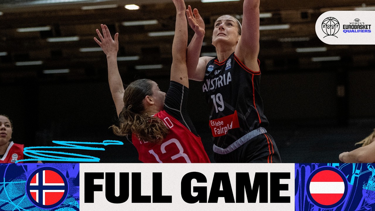 First Round | Norway v Austria | Full Basketball Game | FIBA Women's EuroBasket 2027 Qualifiers