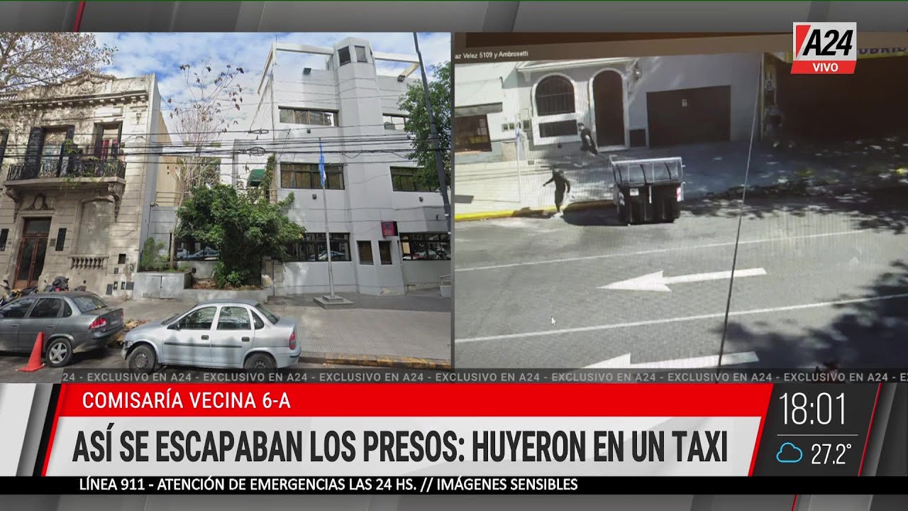 🚨SE FUGARON 6 PRESOS DE UNA COMISARÍA: HUYERON EN UN TAXI