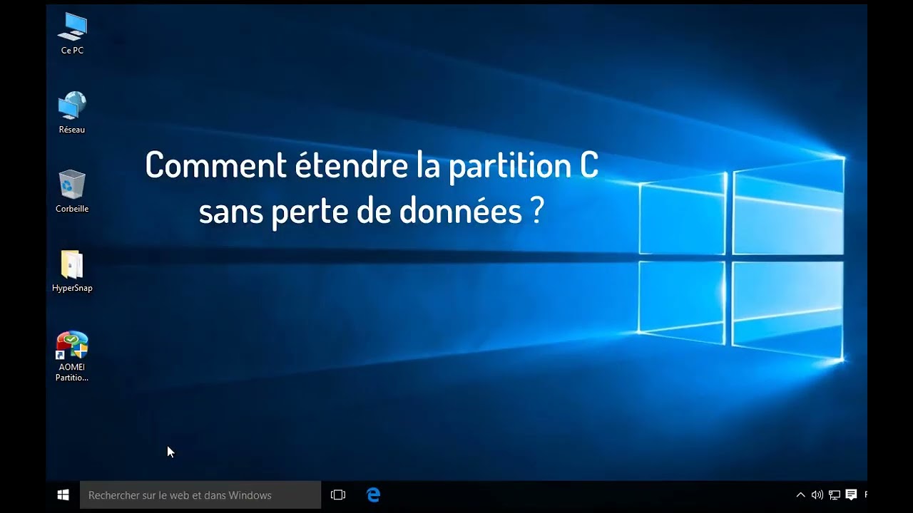 Augmenter la taille du disque C sous Windows 10   Copie