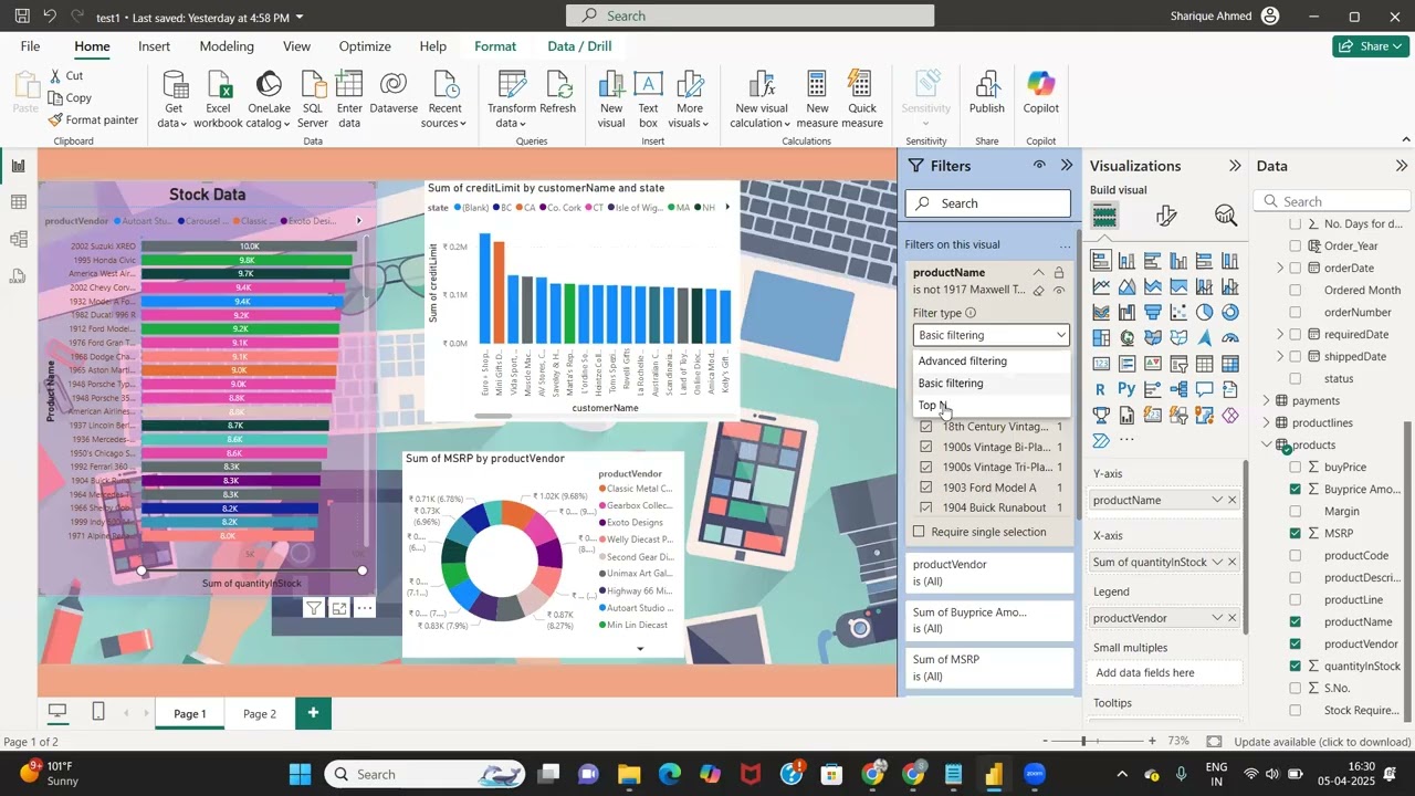 Power BI Dashboard Basics: How to Use Line Charts and Slicers/Filters | Part 13