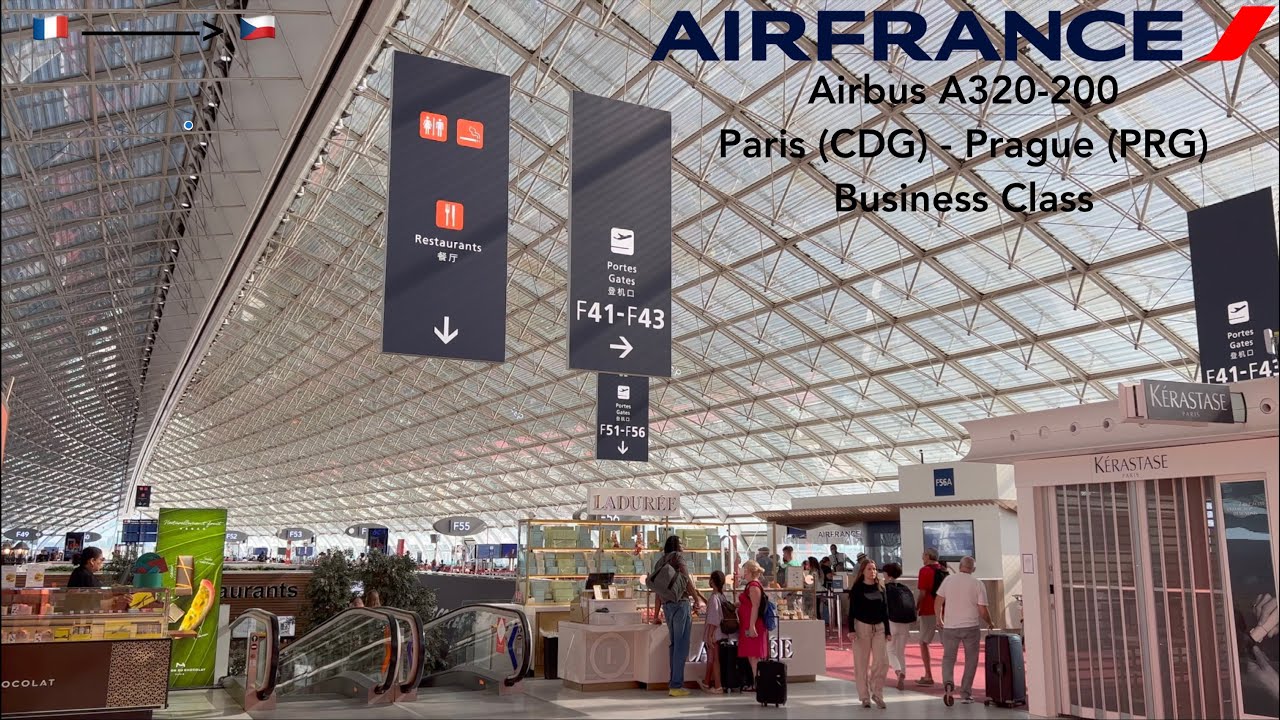 [4K] FLIGHT REPORT | Air France (Business Class) | Airbus A320-200 | Paris (CDG) - Prague (PRG)