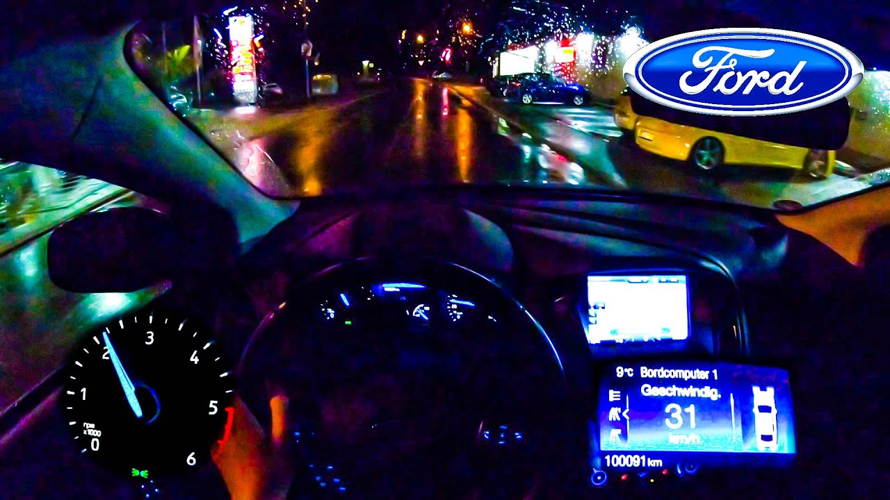 Ford Focus 1.5 POV - NIGHT DRIVE & RAIN DRIVE Onboard