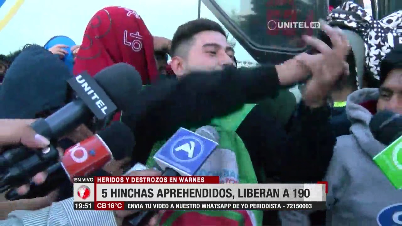 Liberan a 190 hinchas de Wilstermann, cinco quedaron aprehendidos en la FELCC