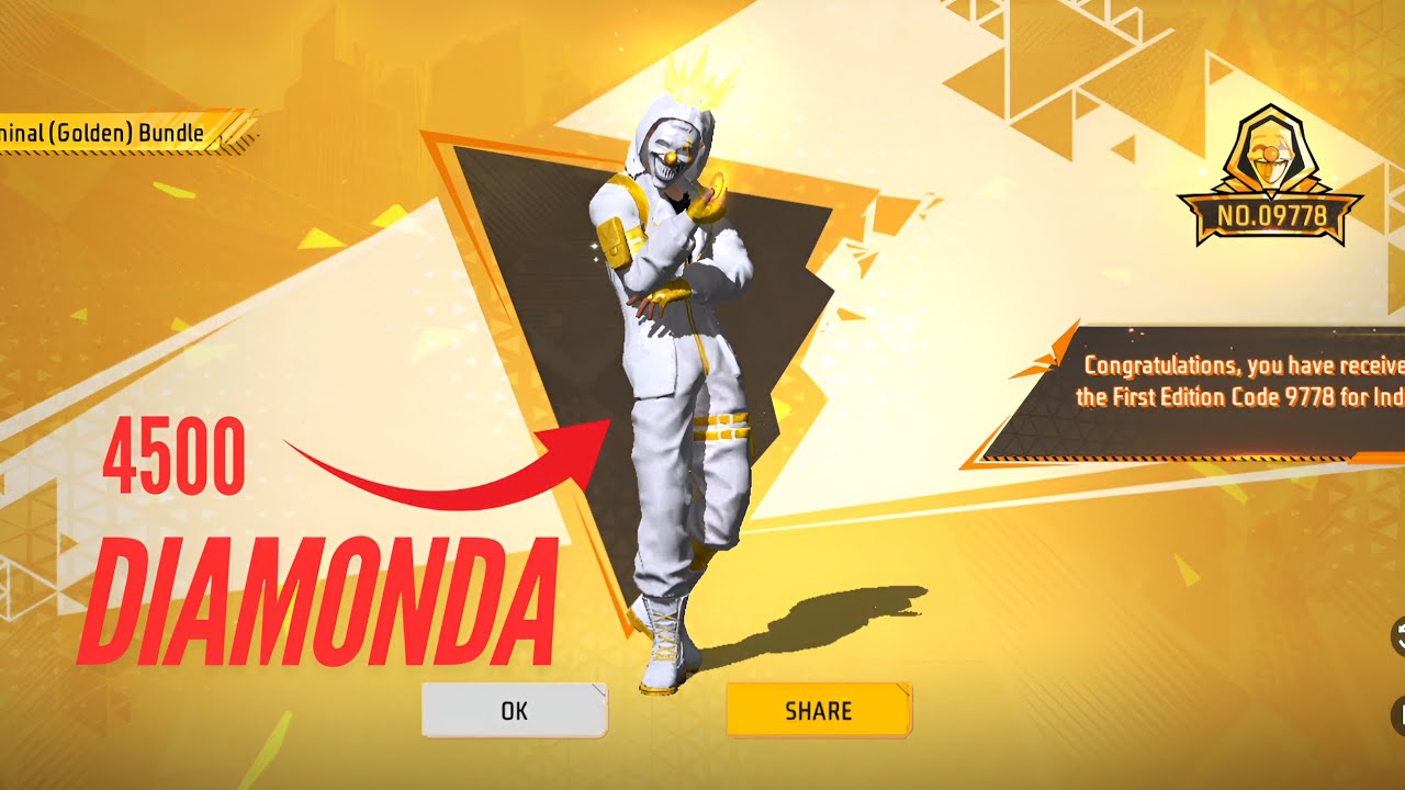 NEW GOLDEN TOP CRIMINAL RING EVENT FREE FIRE | GOLDEN CRIMINAL BUNDLE SPIN | FREE FIRE NEW EVENT