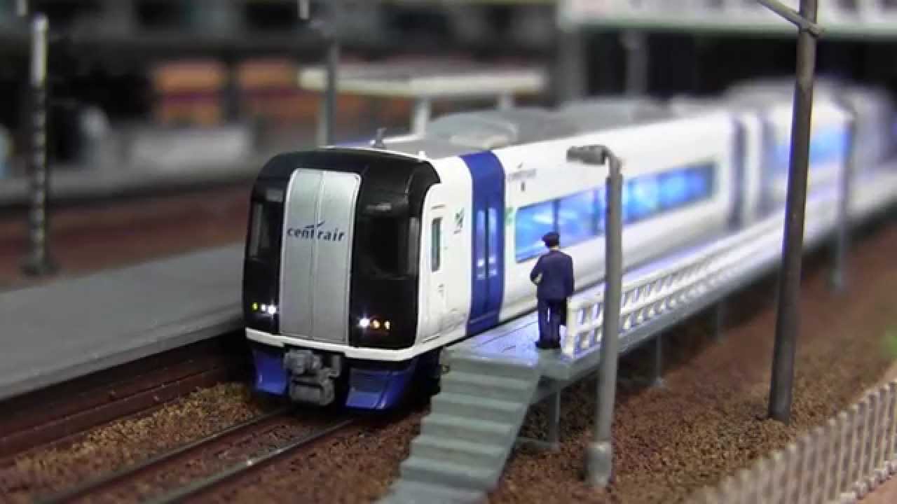 名鉄2000系ミュースカイ（実車音・ミュージックホーン）　- 狭軌鉄道模型Njゲージ(1/150-6.5) - 土佐堀レイアウトにて