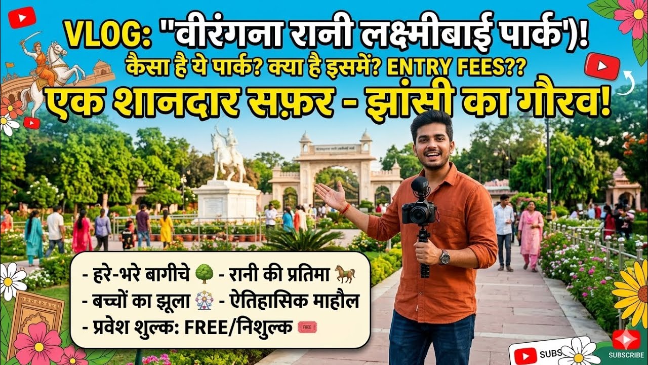 🌿 jhansi city vlogs...रानी लक्ष्मीबाई पार्क: क्या यहाँ एंट्री सच में FREE है? 🤔 | Jhansi City Vlog |