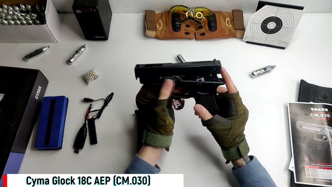 страйкбольный Cyma Glock 18C AEP (CM.030)
