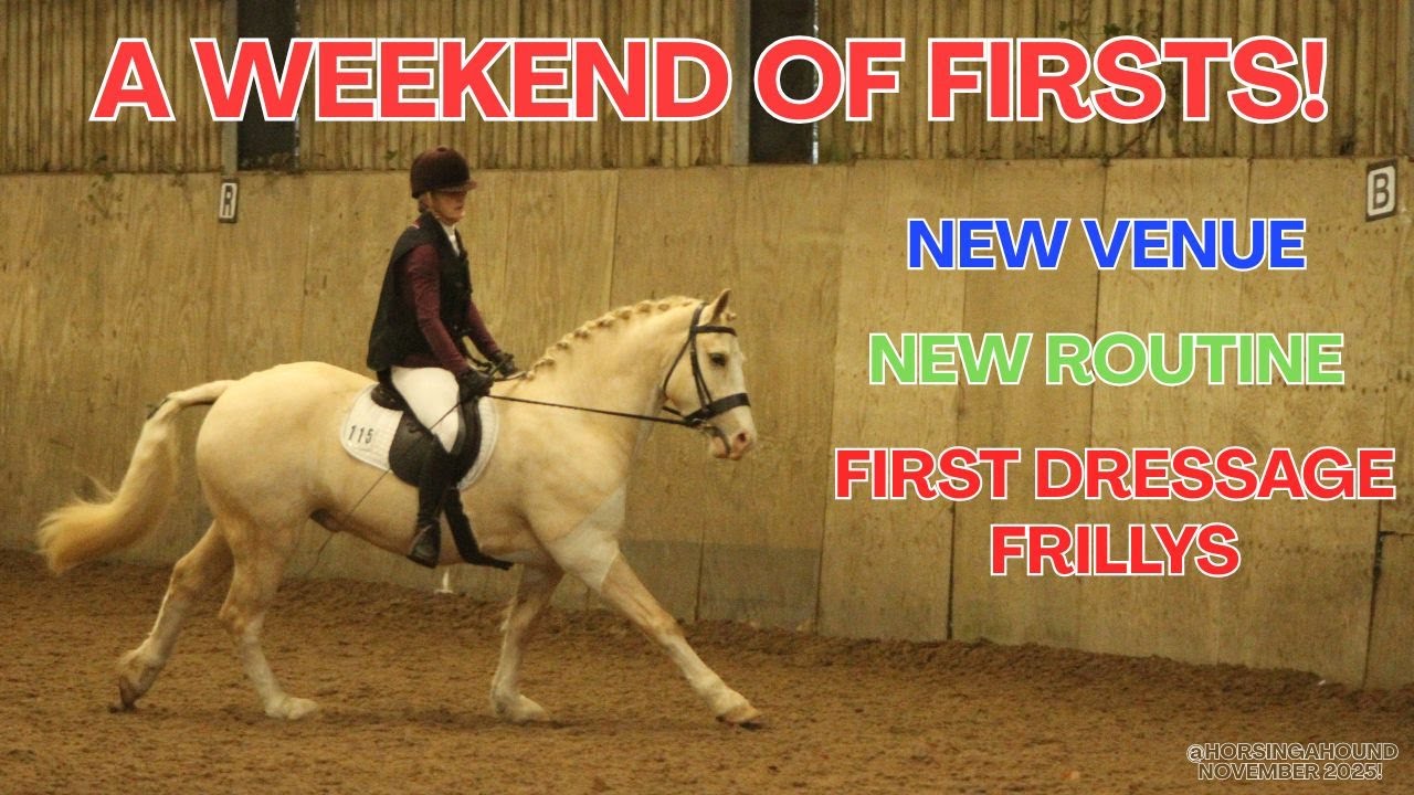 A WEEKEND OF FIRSTS! New venue, new routine, first dressage frillys!