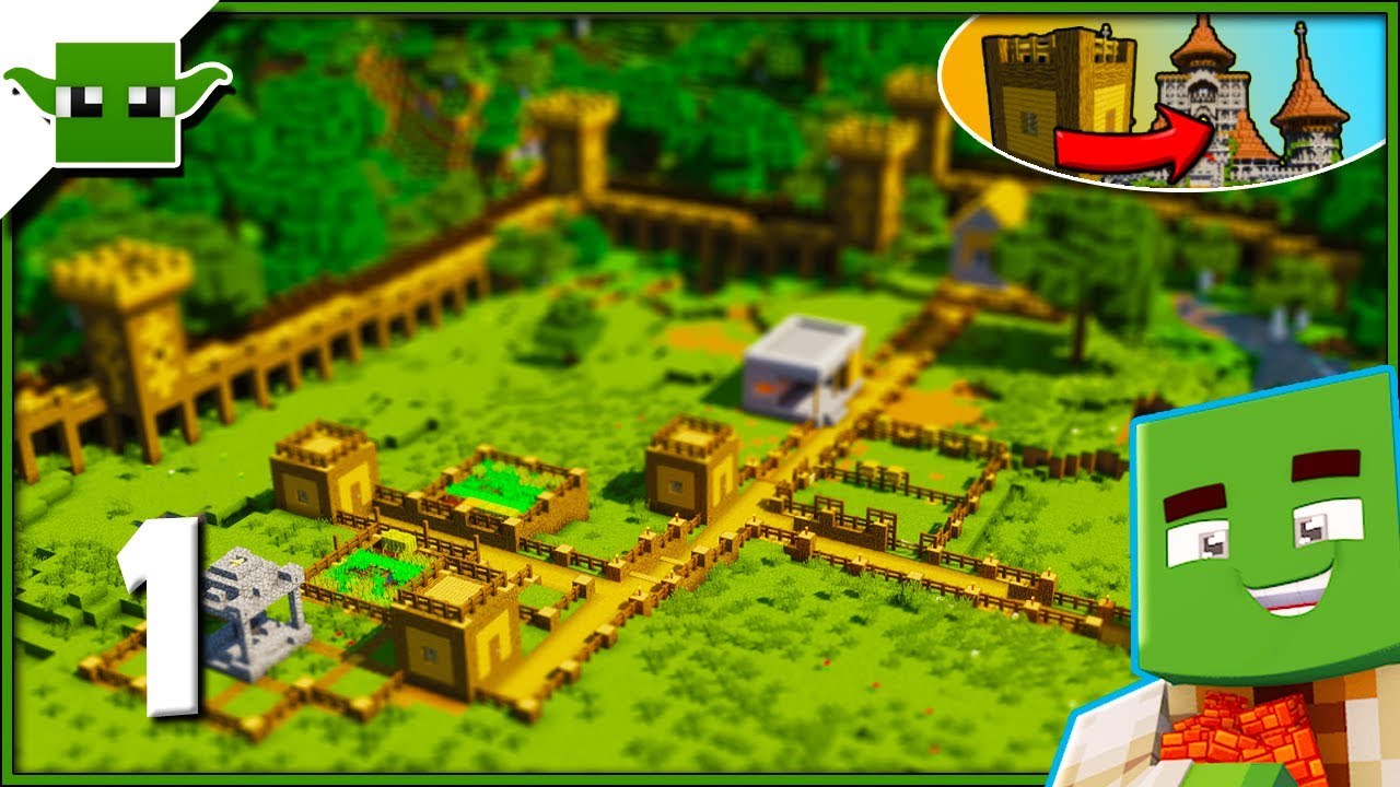 Minecraft: Let's Build a Medieval Kingdom - andyisyoda 5x5 Building System E1