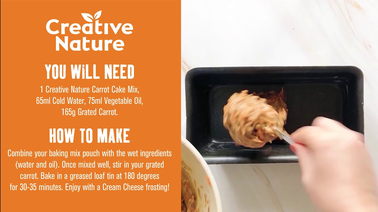 Delicious 5 ingredient Carrot Cake with Creative Nature! 🥕