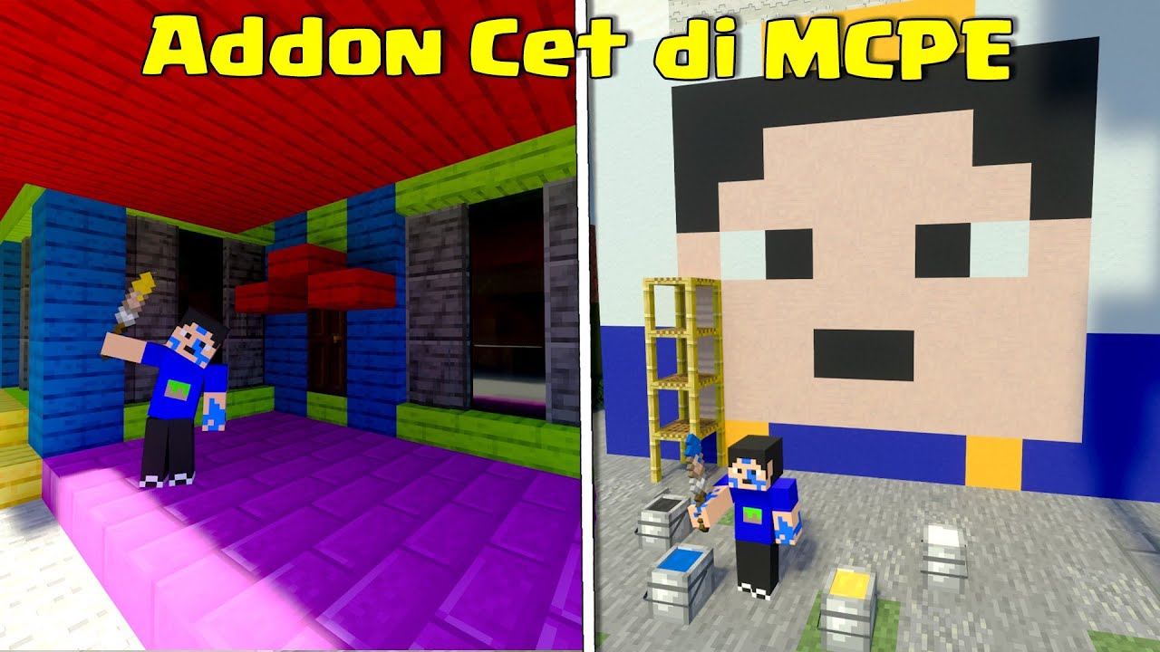 KITA BISA CAT RUMAH JADI KEREN DENGAN ADDON PAINT DI MCPE