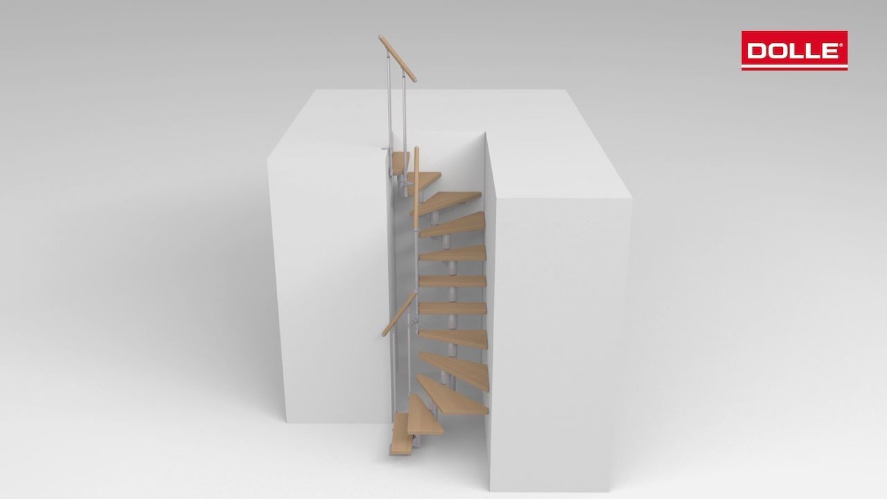 Montagevideo Mittelholmtreppe DOLLE Dublin halb gewendelt